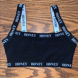 NWOT Black “Honey” Bralette